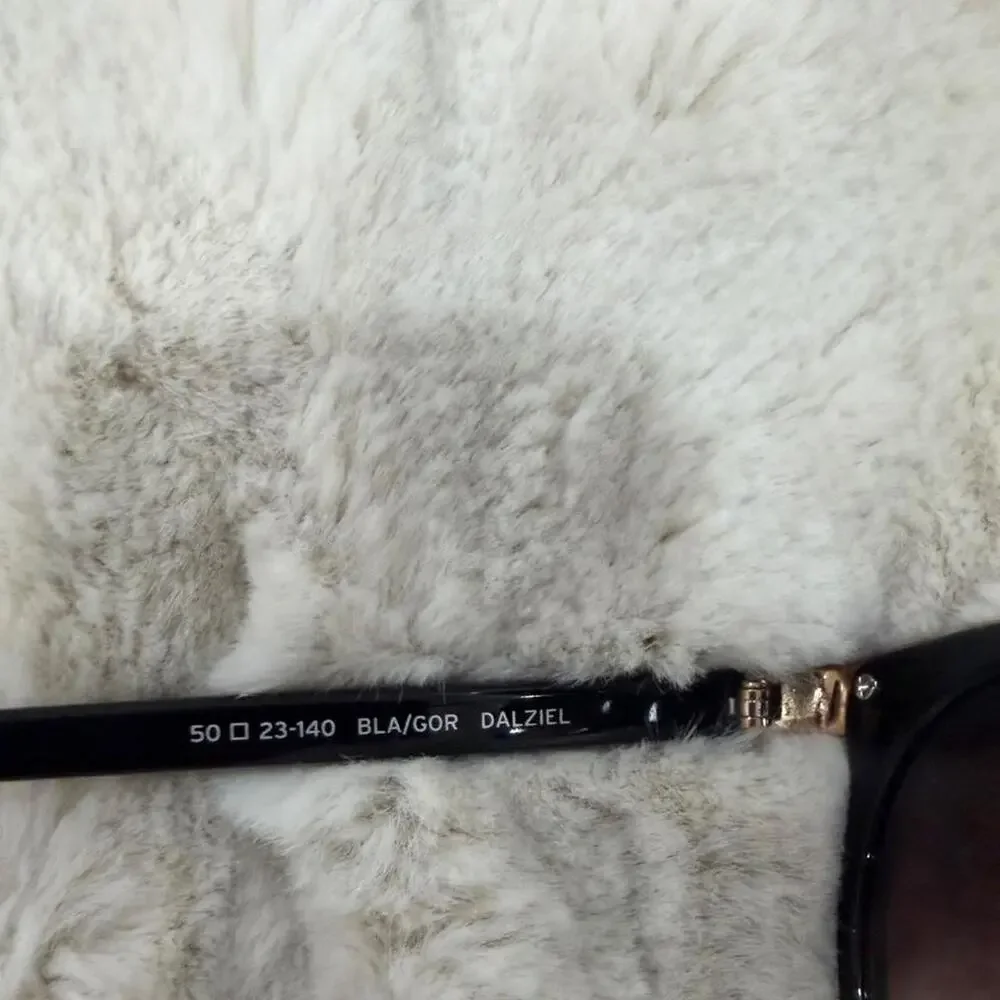 Barton Perreira Dalziel Black Gold Oversized Round Sunglasses 50-23-140